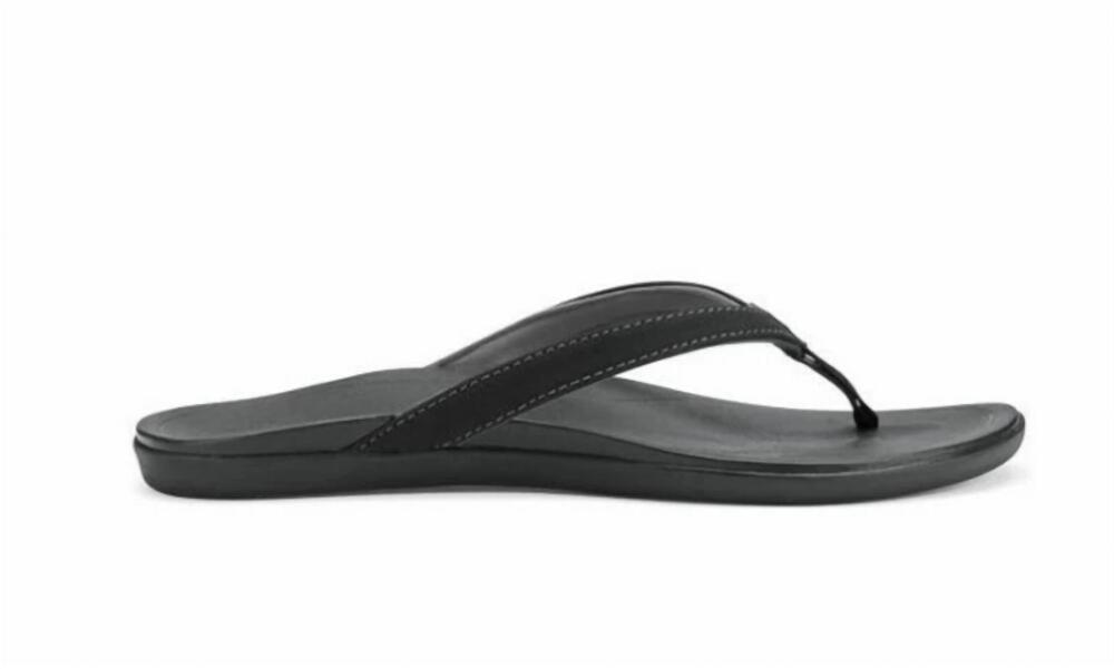 NEW OLUKAI women's ho'opio sandal in onyx/onyx